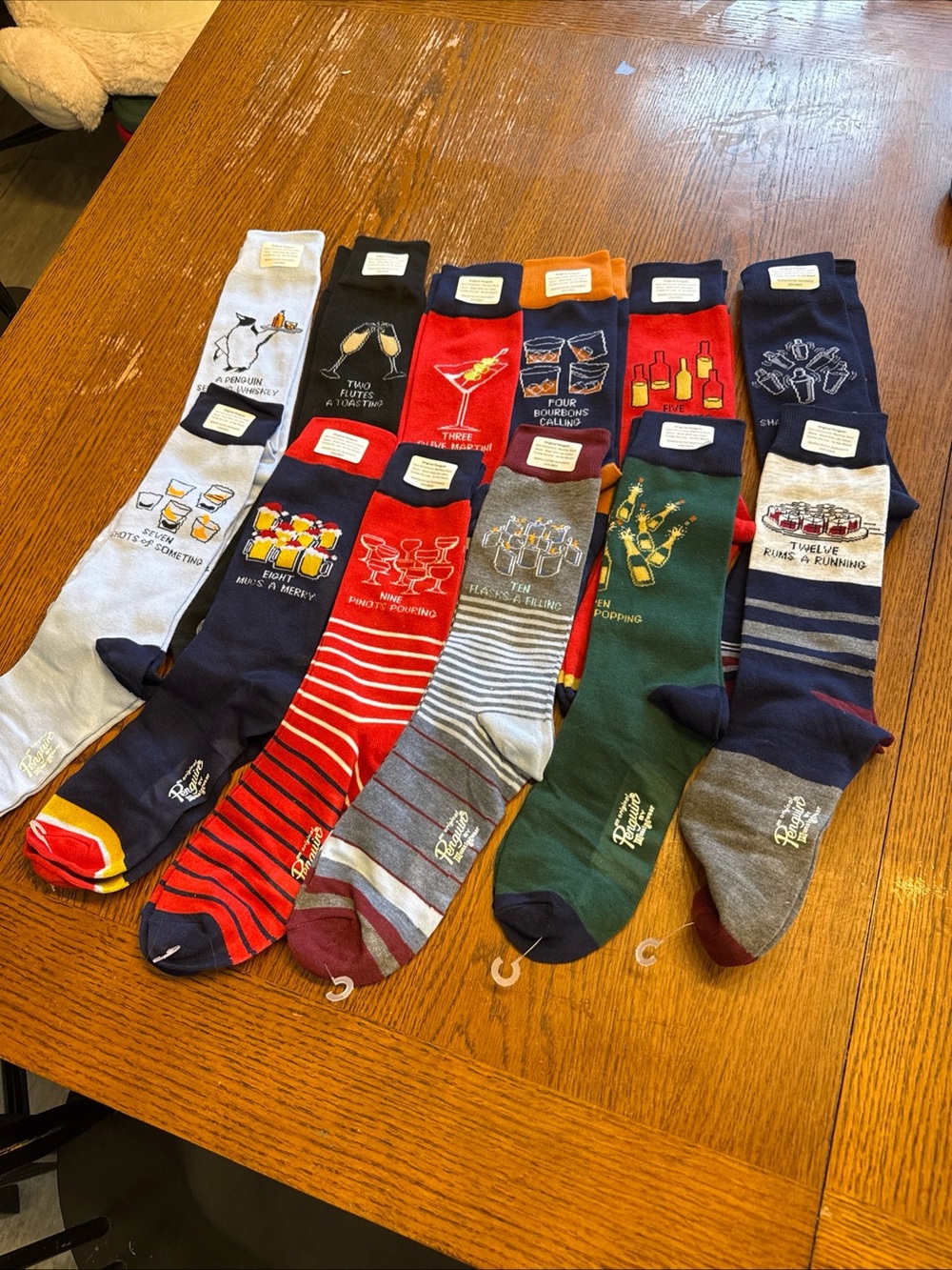 12 Days Of Christmas  Socks Men Novelty Gift Geek Chic Fitness NEW 12 Pair